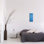 Flecked Clock // Blue (6"W x 16"H x 1"D)