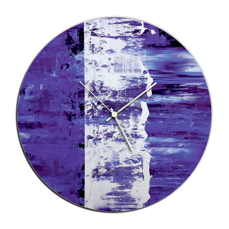Street Circle Clock // Purple (16"W x 16"H x 1"D)