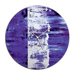 Street Circle Clock // Purple (16"W x 16"H x 1"D)