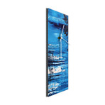 City Blue V1 Clock (6"W x 16"H x 1"D)