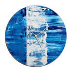 Street Circle Clock // Blue (16"W x 16"H x 1"D)