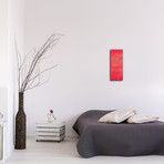 Flecked Clock // Red (6"W x 16"H x 1"D)