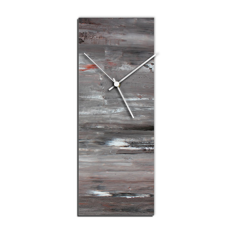 City Cinder Clock (6"W x 16"H x 1"D)
