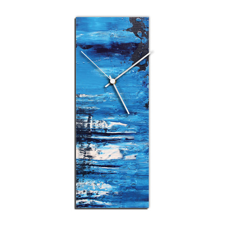 City Blue V1 Clock (6"W x 16"H x 1"D)
