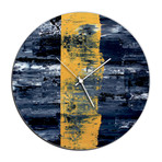 Line Circle Clock // Yellow (16"W x 16"H x 1"D)