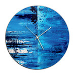 City Blue Circle Clock (16"W x 16"H x 1"D)