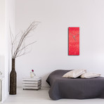 Flecked Clock // Red (6"W x 16"H x 1"D)