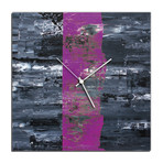 Line Square Clock // Purple (16"W x 16"H x 1"D)