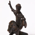 Ancient Celtic Bronze Horseman Figurine // 2nd-1st Century BC