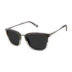 Men's Square Polarized Sunglasses // Gray + Brown