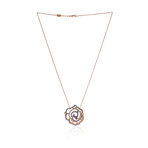 Piero Milano 18k Rose Gold Diamond + Ruby Necklace // Store Display