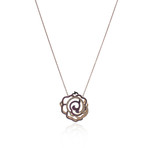 Piero Milano 18k Rose Gold Diamond + Ruby Necklace // Store Display