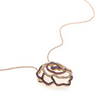 Piero Milano 18k Rose Gold Diamond + Ruby Necklace // Store Display