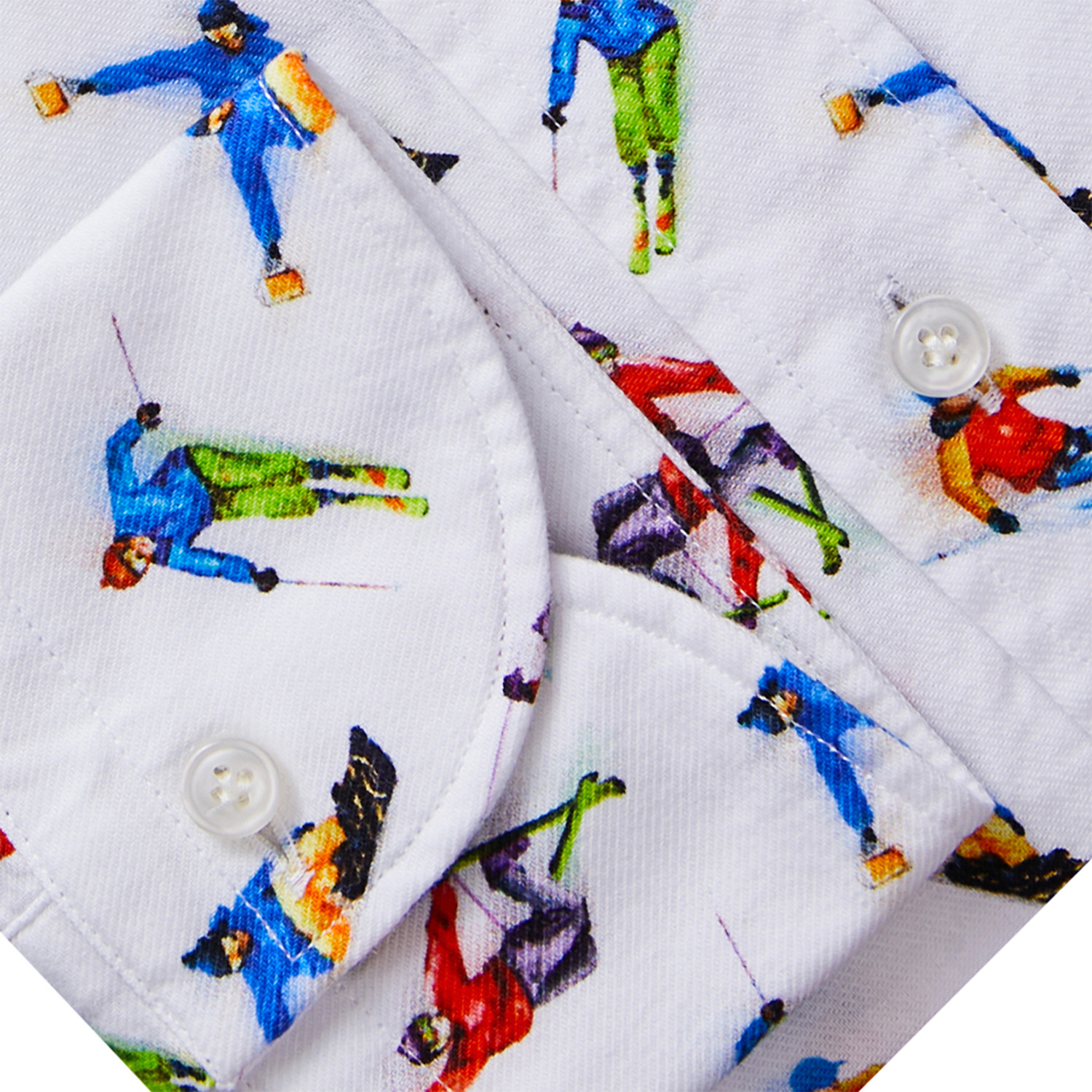 Enzyme Washed Novelty Printed Luxury Sport Shirt // Multicolor (16 / M