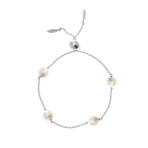 Mikimoto Station 18k Gold Diamond + Akoya Pearl Bracelet // Store Display