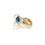 Mikimoto 18k Yellow Gold White South Sea Pearl Ring // Ring Size: 6.25 // Store Display