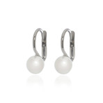 Mikimoto 18k White Gold Akoya Pearl Earrings II // Store Display