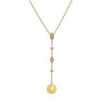 Mikimoto 18k Gold Diamond + South Sea Pearl Necklace // Store Display