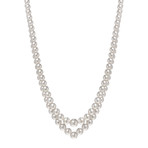 Mikimoto 18k Rose Gold Akoya Pearl Necklace // Store Display