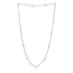 Mikimoto 18k White Gold Akoya Pearl Necklace II // Store Display