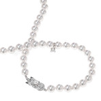 Mikimoto 18k White Gold Akoya Pearl Necklace V // Store Display