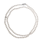 Mikimoto 18k White Gold Akoya Pearl Necklace IV // Store Display