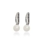 Mikimoto 18k White Gold Akoya Pearl Earrings I // Store Display