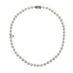 Mikimoto 18k White Gold Akoya Pearl Necklace VI // Store Display