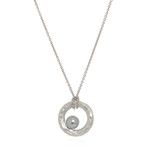 Mikimoto 18k White Gold Black South Sea Pearl Pendant // Store Display