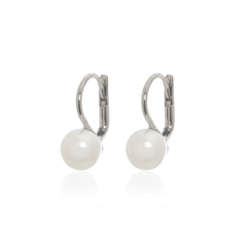 Mikimoto 18k White Gold Akoya Pearl Earrings III // Store Display