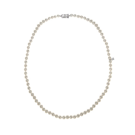 Mikimoto 18k White Gold Akoya Pearl Necklace III // Store Display