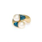 Mikimoto 18k Yellow Gold White South Sea Pearl Ring // Ring Size: 6.25 // Store Display