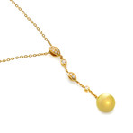 Mikimoto 18k Gold Diamond + South Sea Pearl Necklace // Store Display