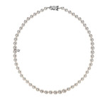 Mikimoto 18k White Gold Akoya Pearl Necklace V // Store Display