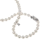 Mikimoto 18k White Gold Akoya Pearl Necklace III // Store Display