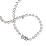 Mikimoto 18k White Gold Akoya Pearl Necklace IV // Store Display