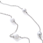 Mikimoto 18k White Gold Akoya Pearl Necklace II // Store Display