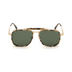 Men's Huck Sunglasses // Havana + Gold + Green