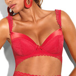 Si Push Up Bra // Red (32D)