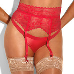 Si Garter Belt // Red (XL)