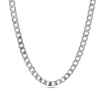 Curb Chain Necklace // 2.3mm // Rhodium Plated Brass (16")
