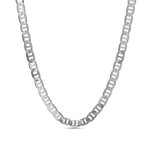 Anchor Chain Necklace // 2mm // Rhodium Plated Brass (16")