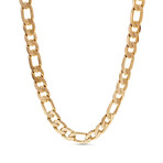 Figaro Chain Necklace // 3mm // Yellow Gold Plated Brass (16")