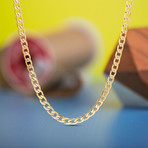 Curb Chain Necklace // 1.8mm // Yellow Gold Plated Brass (16")