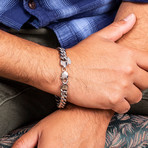 Cuban Chain Lobster Closure Bracelet // White