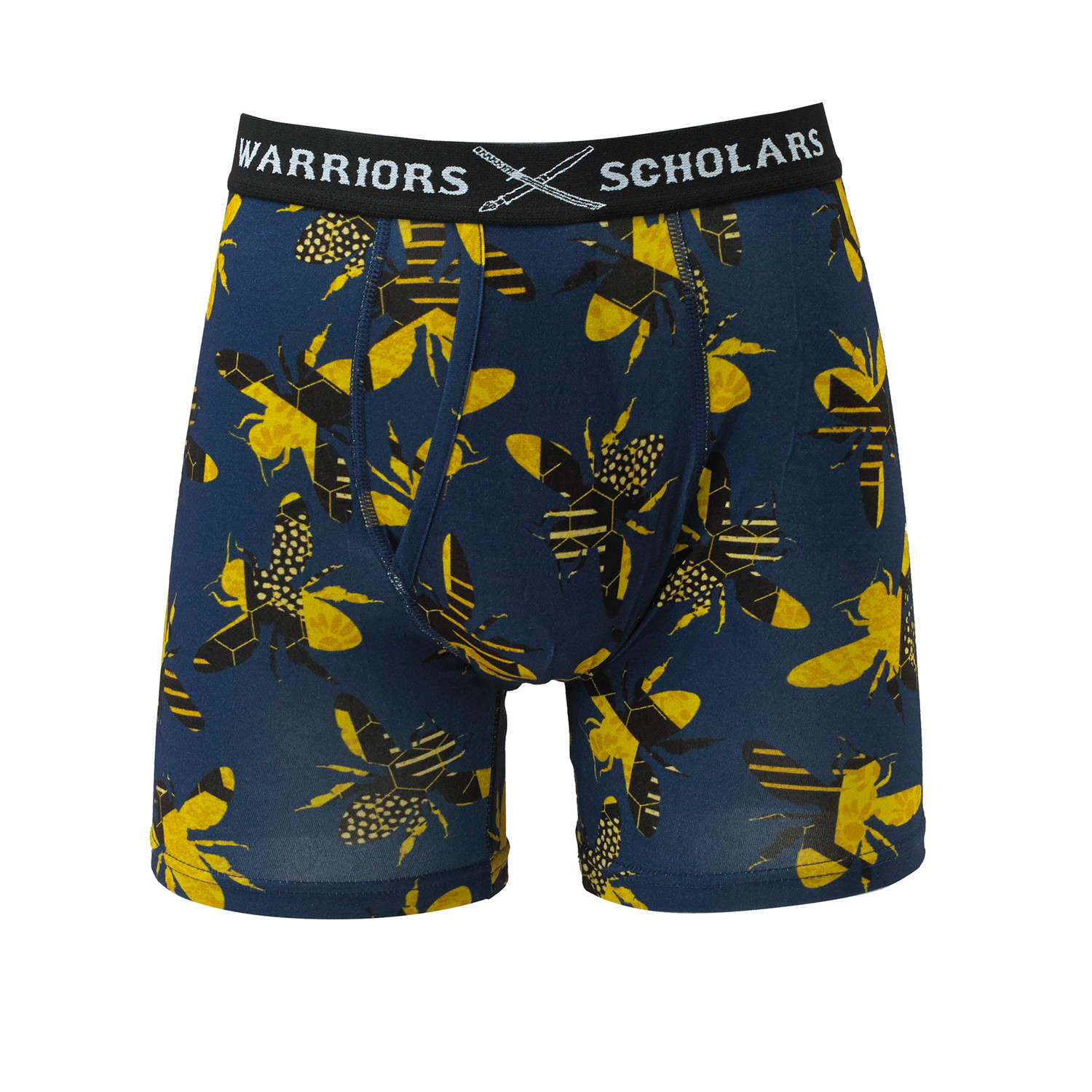 Busy Bee Softer Than Cotton Boxer Brief // Blue + Yellow (S) - Warriors & Scholars  Underwear - Touch of Modern