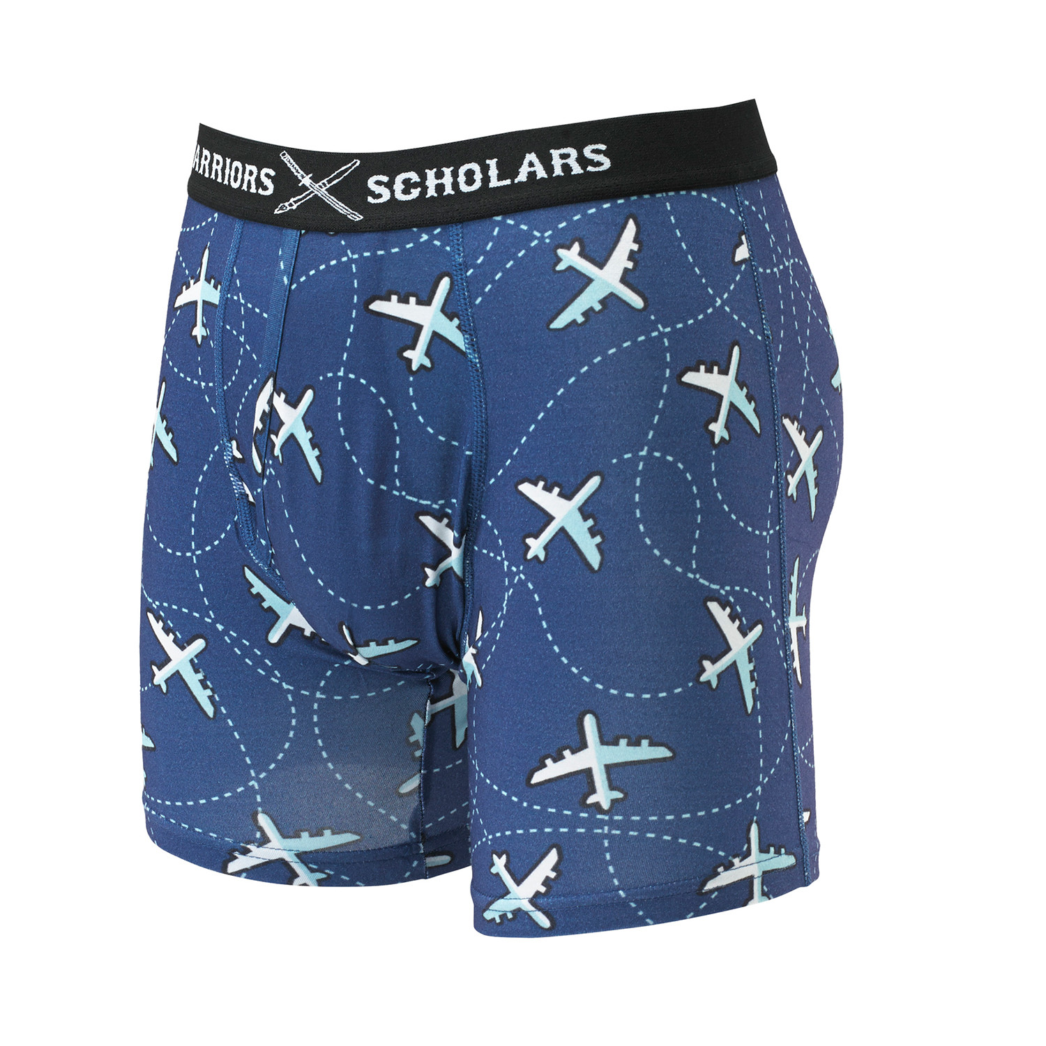 Flying High Softer Than Cotton Boxer Brief // Blue (L) - Warriors & Scholars  Underwear - Touch of Modern
