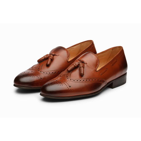 Wingtip Tassel Loafers // Cognac (US: 7)