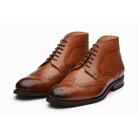 Wingtip Brogue Boot // Tan Leather (US: 7)