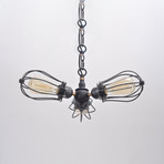 Squirrel Cage Chandelier // 3 Arm